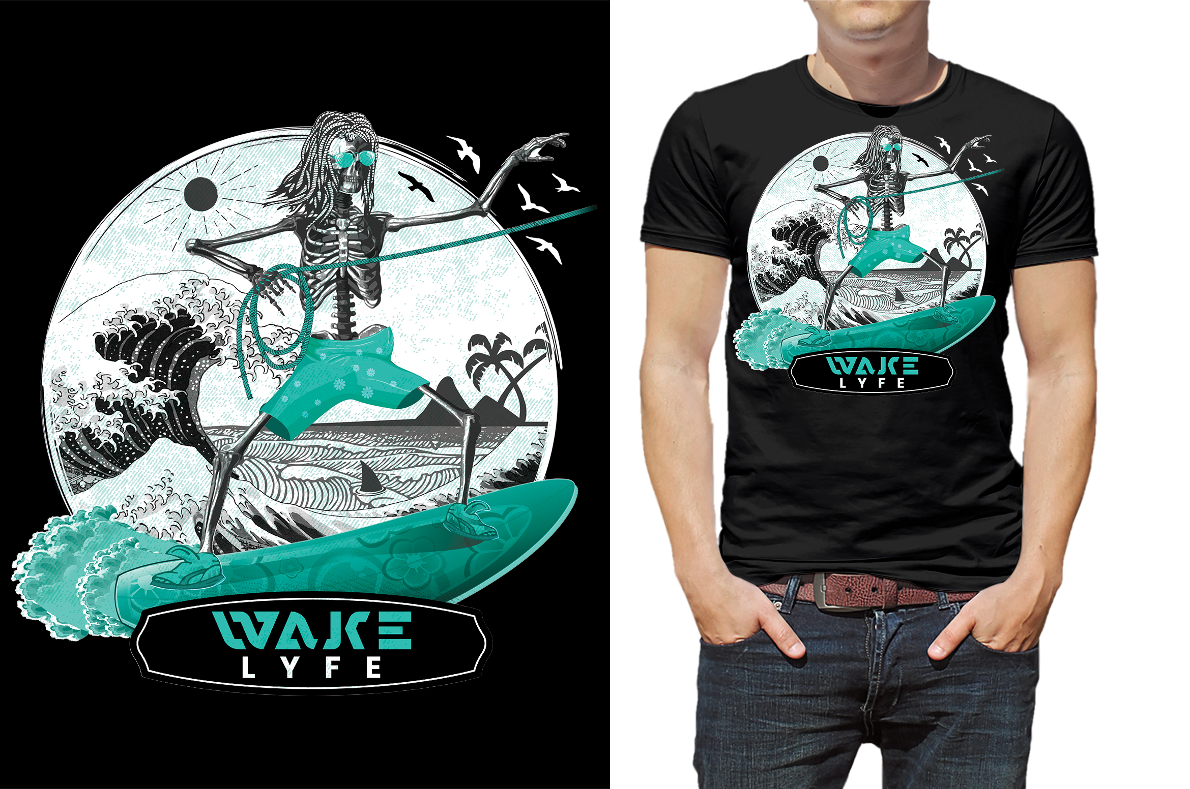 Diseño de Camiseta por Navisol Creatives para Wake Lyfe LLC | Diseño #24467113