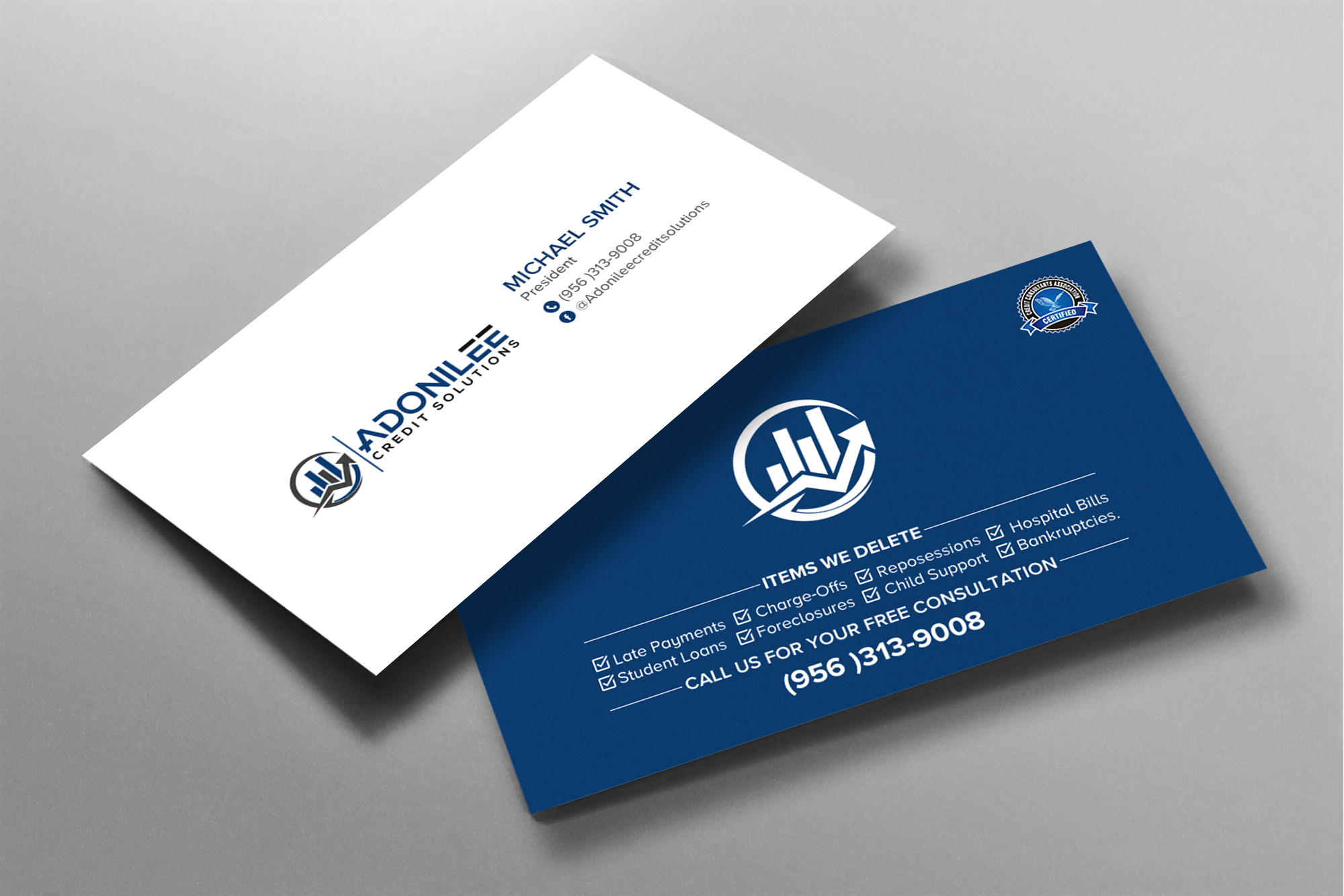 Business Card Design by chandrayaan.creative for Adonilee Credit Solutions, LLC. | Design #24459167