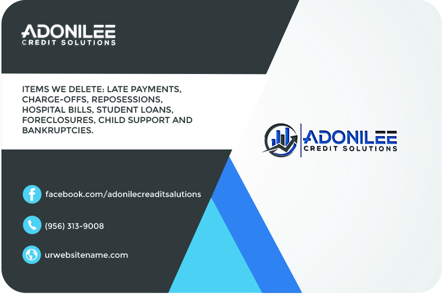 Business Card Design by Creative Kulture for Adonilee Credit Solutions, LLC. | Design #24457574