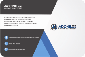 Business Card Design by Creative Kulture for Adonilee Credit Solutions, LLC. | Design #24457574