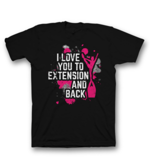 I love you to extension and back | Diseño de Camiseta por saka.aleksandar