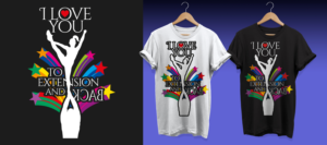 I love you to extension and back | T-Shirt-Design von Al Pech