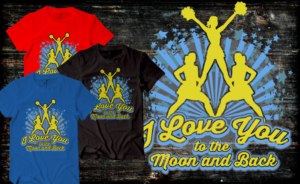 I love you to extension and back | T-shirt Design by Uprinteez