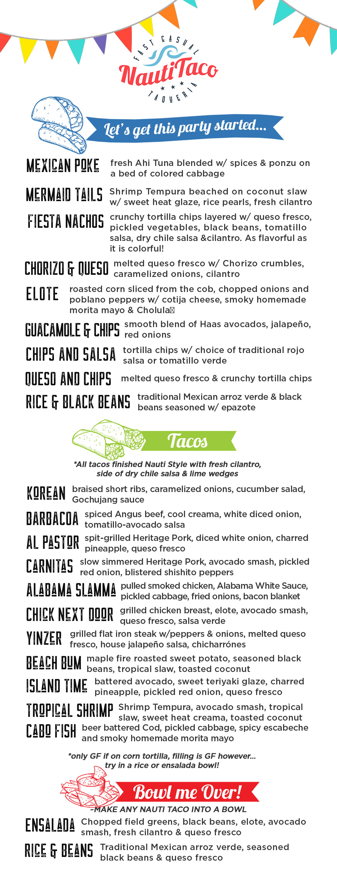 Menu Design by creamz12 for Nauti Taco | Design #24479915
