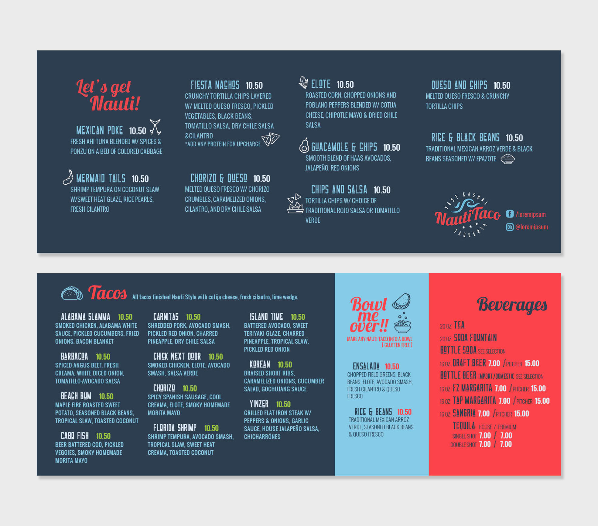 Design de Menu par niamelia pour Nauti Taco | Design #24526810