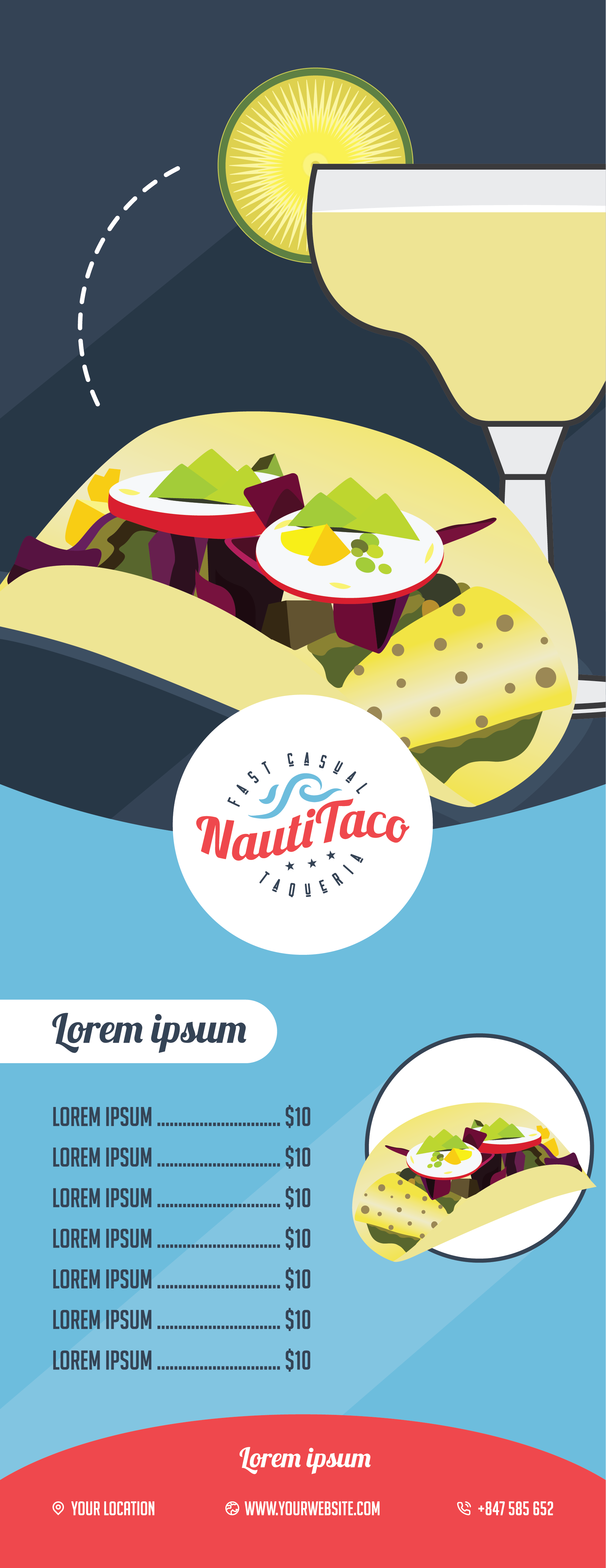 Design de Menu par Amrinder Designer pour Nauti Taco | Design #24470736