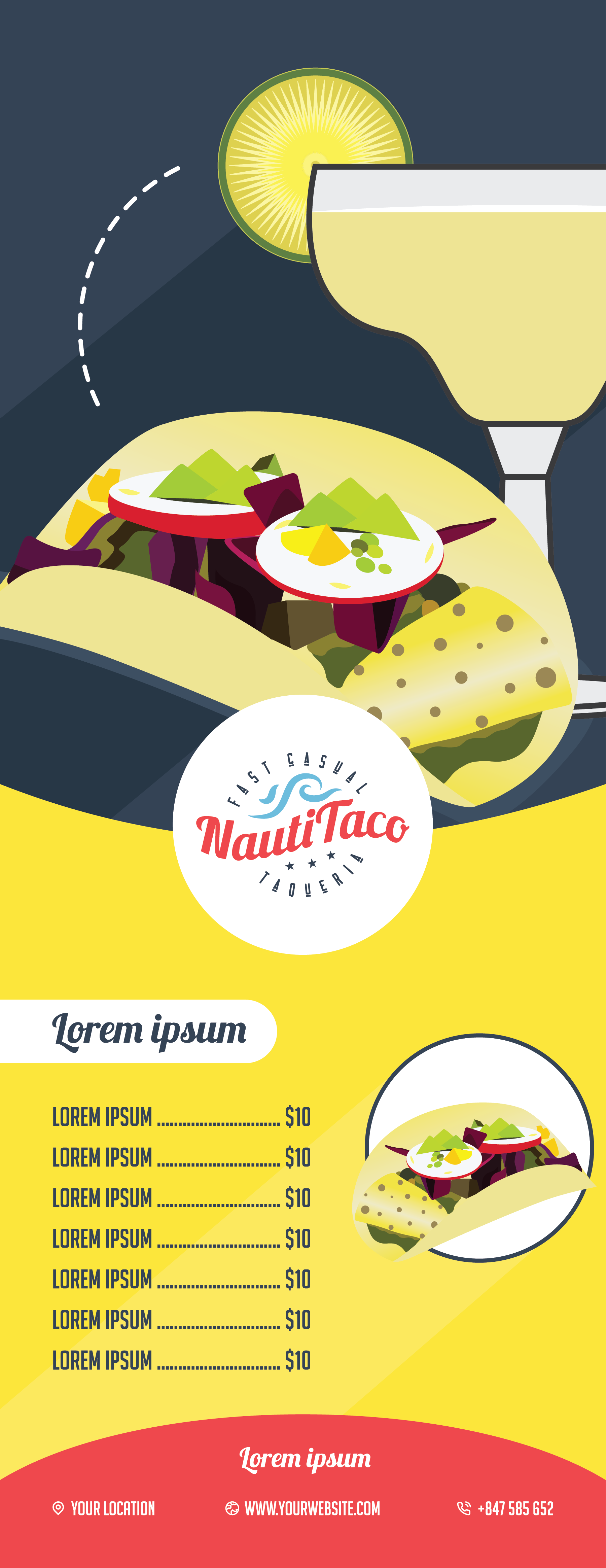 Design de Menu par Amrinder Designer pour Nauti Taco | Design #24471049