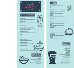 Menu Design by immortal_designer for Nauti Taco | Design #24503756