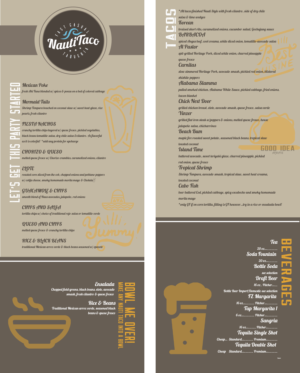 Design de Menu par immortal_designer pour Nauti Taco | Design : #24503757