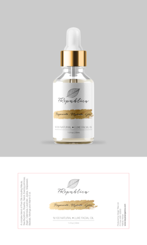   Luxury Face Oil Label  | Label Design by artgroup 48