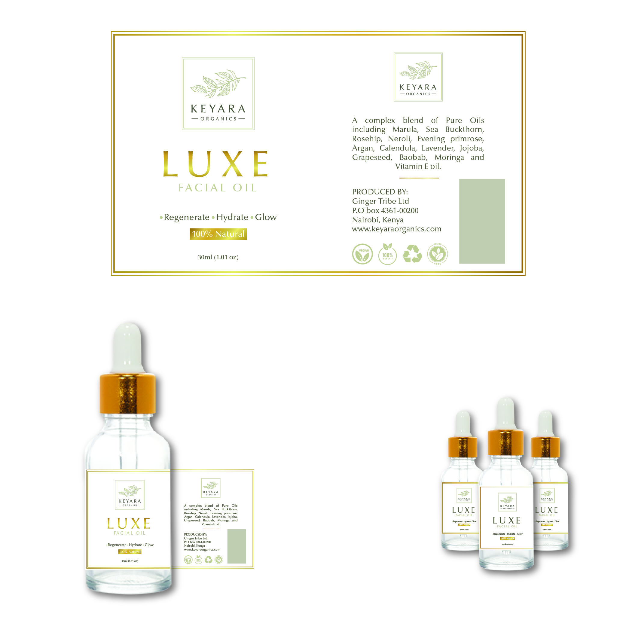 Label Design by OroojF for Keyara Organics | Design #24488138