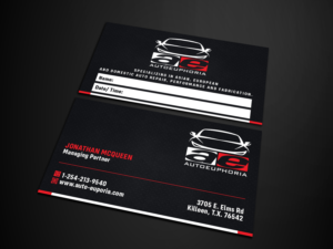 Design de Carte de Visite par Verified artistry (Design garden) pour Euphoria Auto Works LLC | Design : #24465488