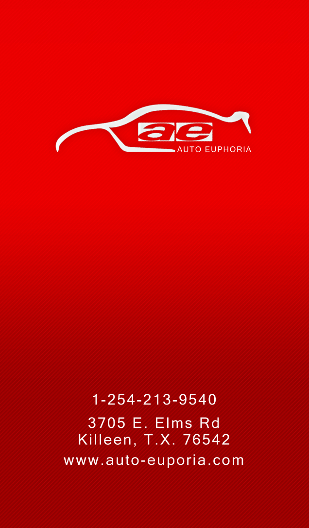 Business Card Design by seyedrezaojaghi for Euphoria Auto Works LLC | Design #24511799