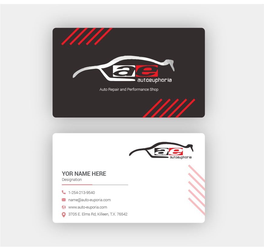 Business Card Design by AAn Creatives for Euphoria Auto Works LLC | Design #24475981