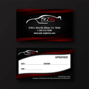 New Business Card for Auto Repair and Performance Shop! | Business Card Design by Aistikart