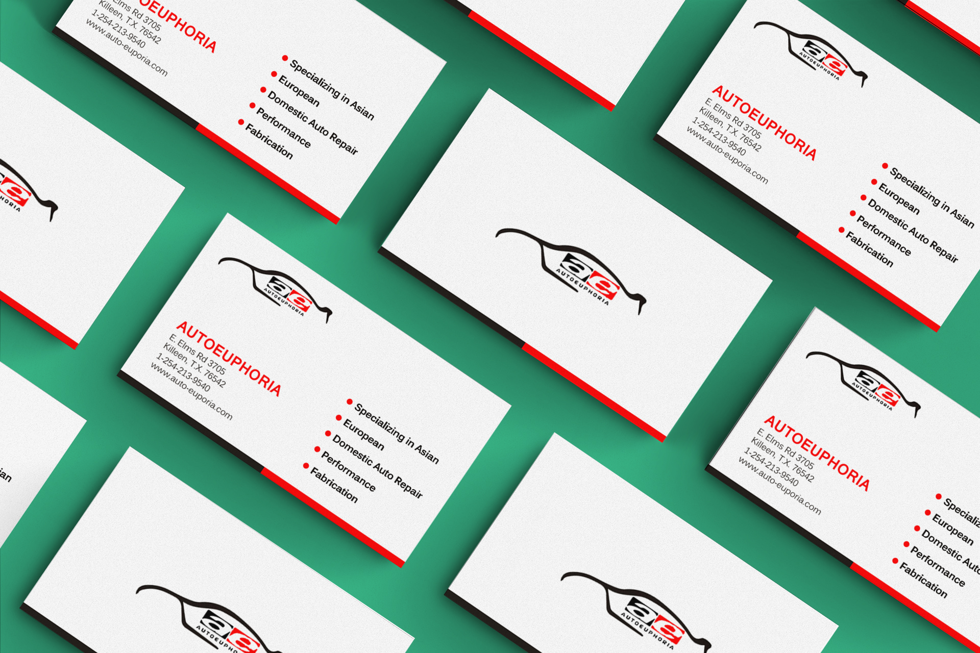 Business Card Design by topper_design for Euphoria Auto Works LLC | Design #24462129