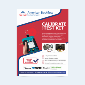 Backflow Prevention Test Gauge Calibration Service | Flyer Design by nadhisa87