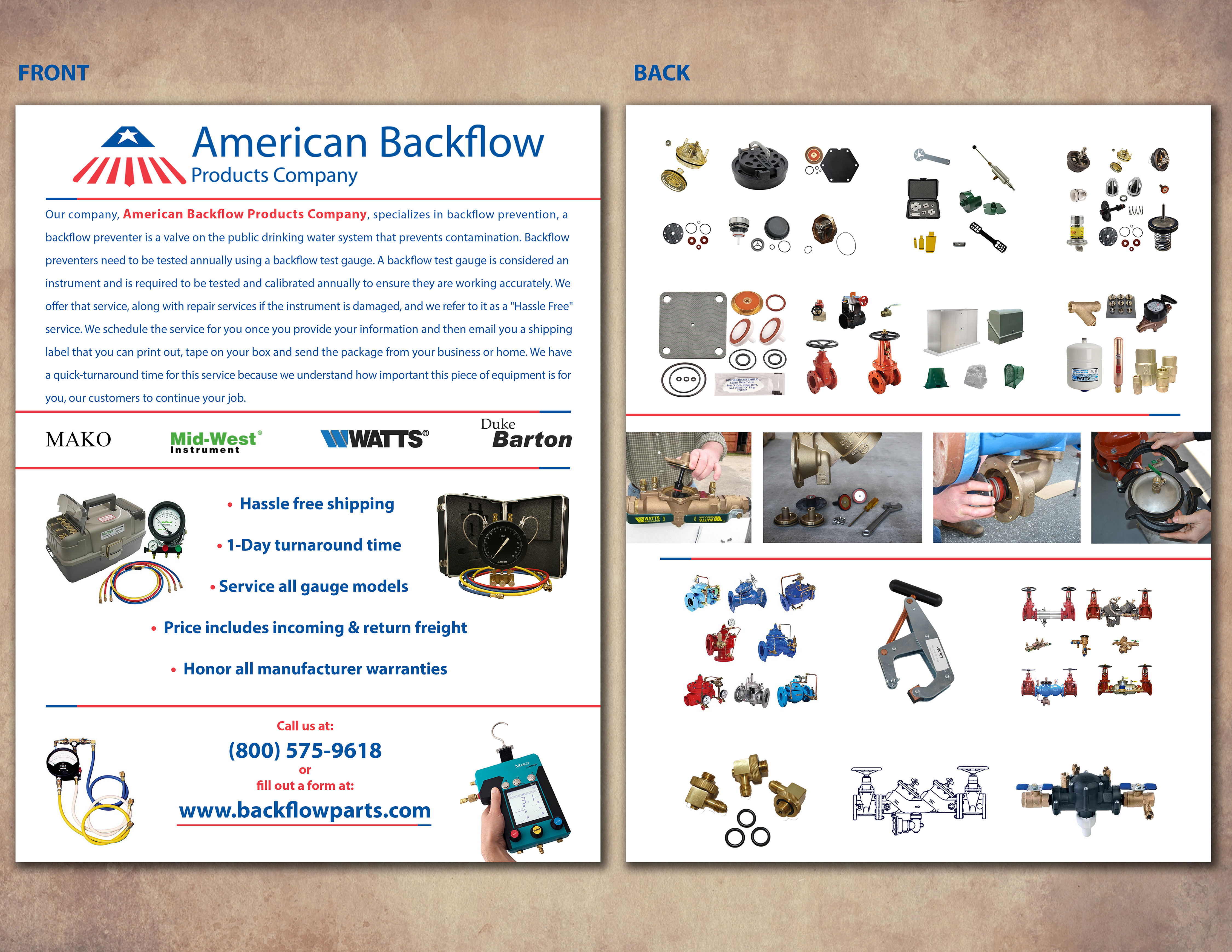 Diseño de Flyer por Joanna para American Backflow Products Company | Diseño #24497517