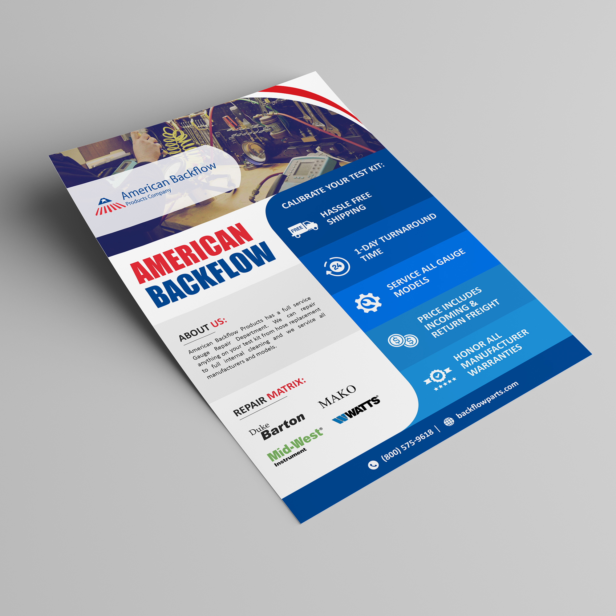 Design de Flyer par debdesign pour American Backflow Products Company | Design #24499064