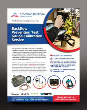 Flyer-Design von rkailas für American Backflow Products Company | Design: #24509031