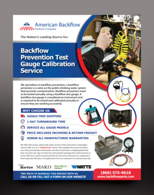 Flyer-Design von rkailas für American Backflow Products Company | Design: #24509035