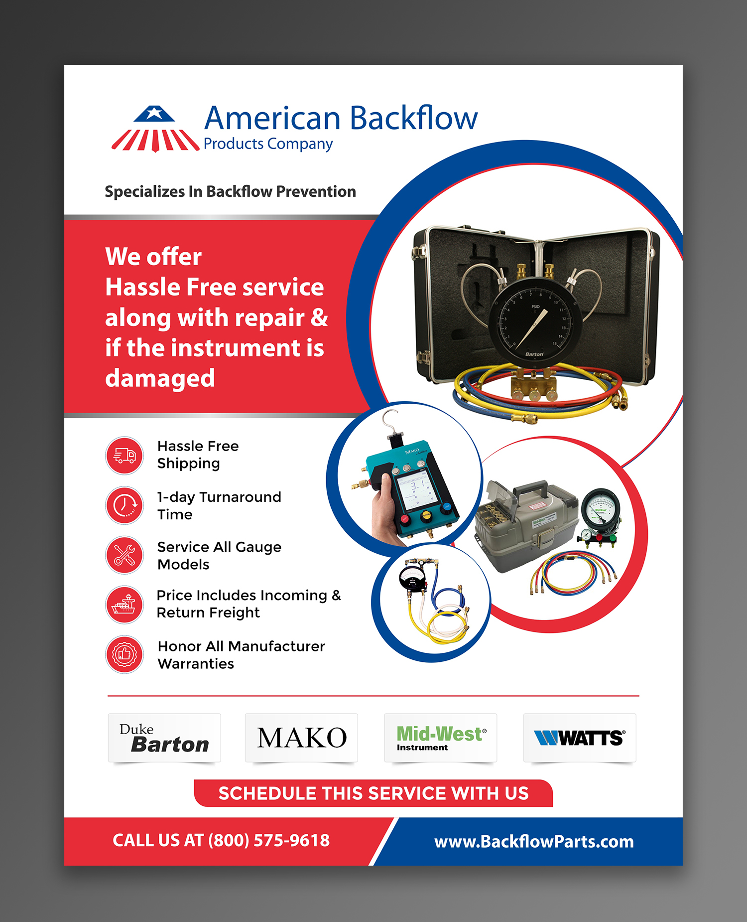 Flyer Design by ecorokerz for American Backflow Products Company | Design #24466647