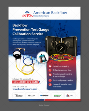Flyer-Design von D Creative für American Backflow Products Company | Design: #24468007
