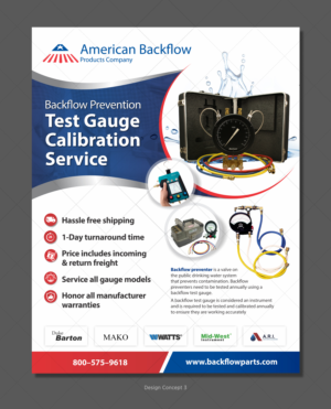 Flyer-Design von D Creative für American Backflow Products Company | Design #24615042