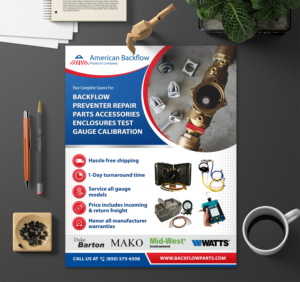 Backflow Prevention Test Gauge Calibration Service | Flyer-Design von SAI DESIGNS