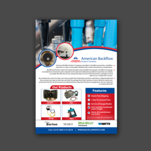 Flyer-Design von Schöpfer für American Backflow Products Company | Design: #24503731