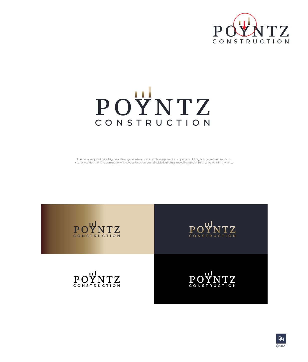 Logo Design by DiMartero for Poyntz Construction  | Design #24475828