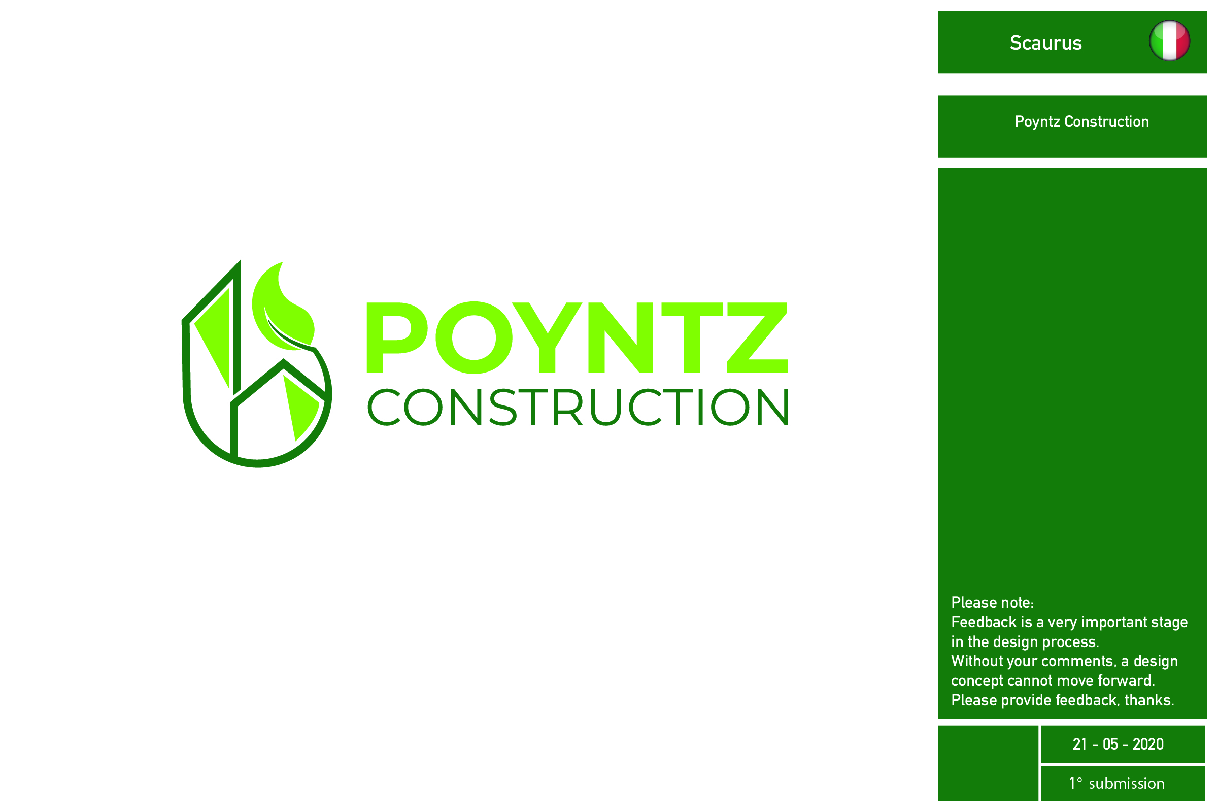 Logo Design by InkThink by Scaurus for Poyntz Construction  | Design #24519265
