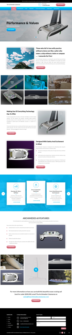 Diseño Web por pb para Archimedes Catamaran | Diseño: #24468205