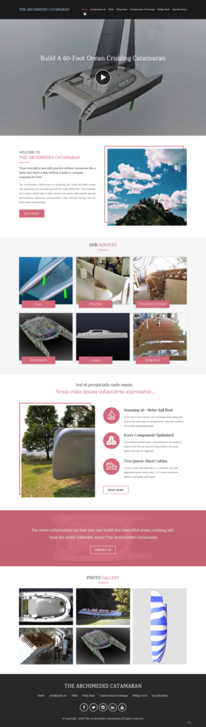Diseño Web por pb para Archimedes Catamaran | Diseño: #24468206
