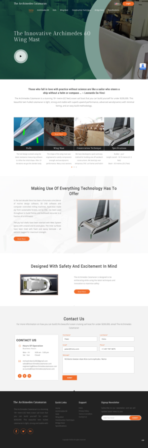 Diseño Web por pb para Archimedes Catamaran | Diseño: #24468216