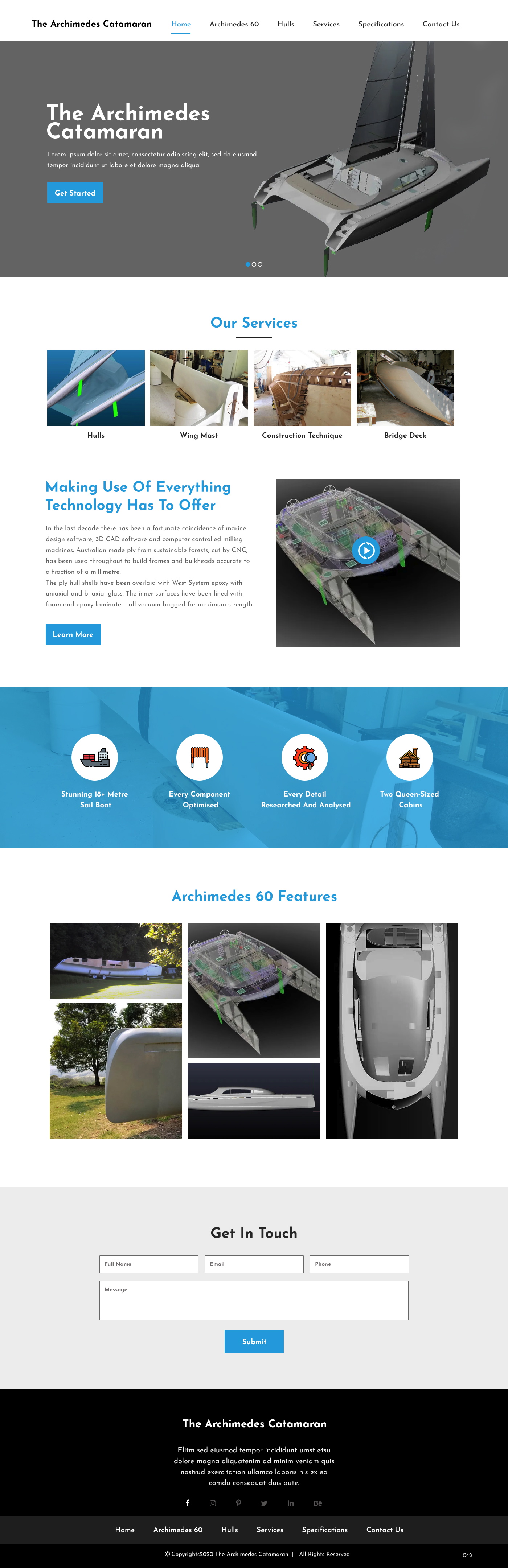 Web Design by pb for Archimedes Catamaran | Design #24468217