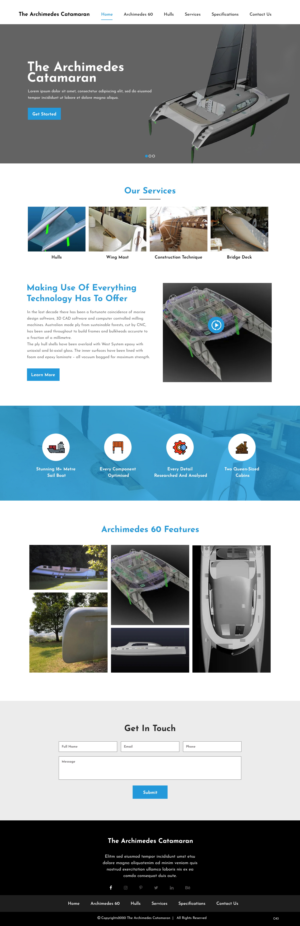 Diseño Web por pb para Archimedes Catamaran | Diseño: #24468217