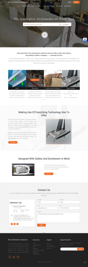 Diseño Web por pb para Archimedes Catamaran | Diseño: #24468219