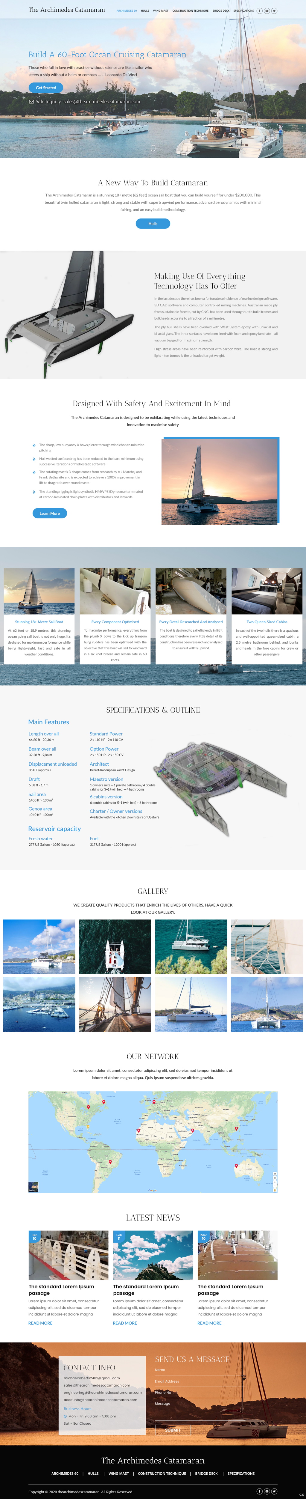 Web Design by pb for Archimedes Catamaran | Design #24468220