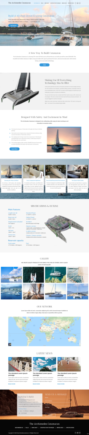 Diseño Web por pb para Archimedes Catamaran | Diseño: #24468220