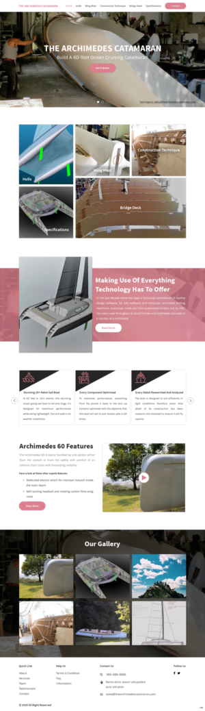 Diseño Web por pb para Archimedes Catamaran | Diseño: #24468221