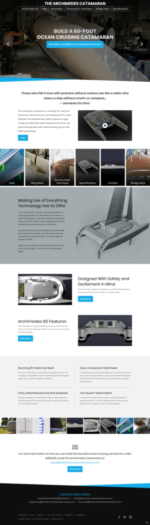 Diseño Web por pb para Archimedes Catamaran | Diseño: #24468223