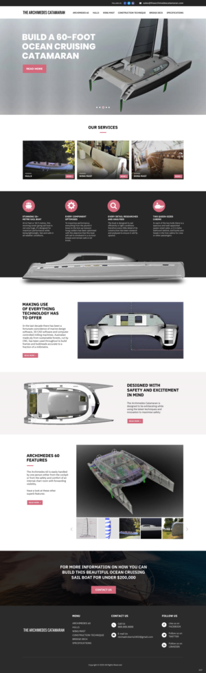 Diseño Web por pb para Archimedes Catamaran | Diseño: #24468224