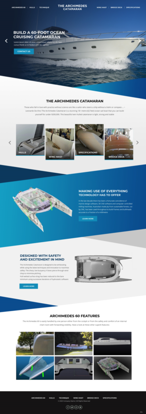 Diseño Web por pb para Archimedes Catamaran | Diseño: #24468225