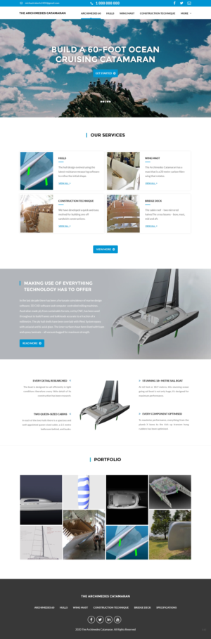 Diseño Web por pb para Archimedes Catamaran | Diseño: #24470450