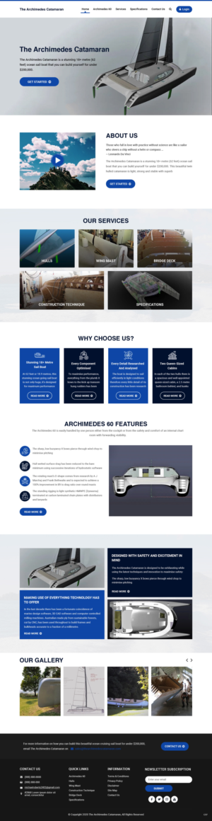 Diseño Web por pb para Archimedes Catamaran | Diseño: #24470451