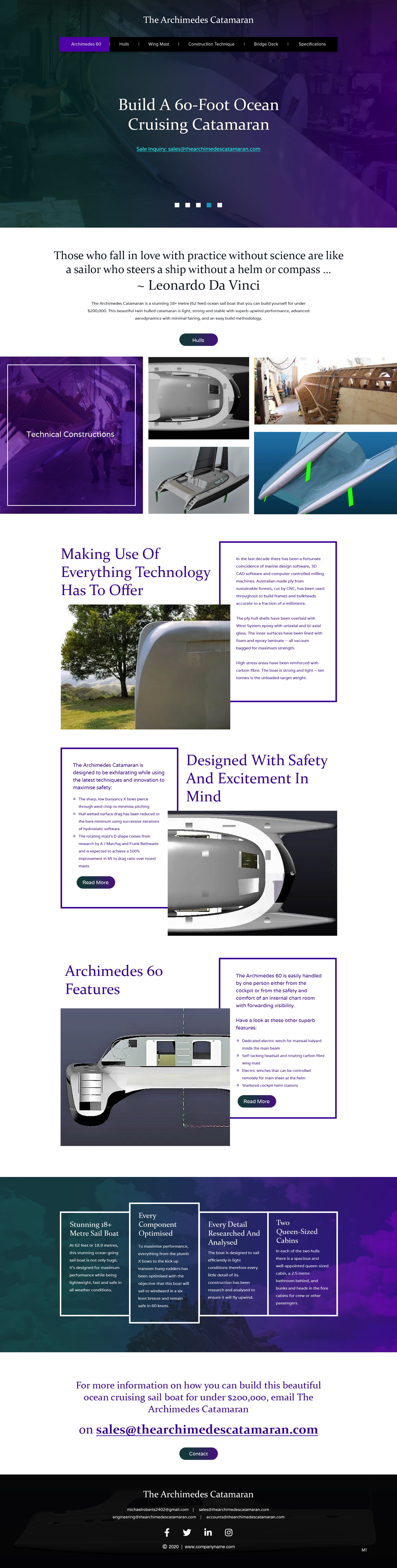 Diseño Web por pb para Archimedes Catamaran | Diseño: #24470452