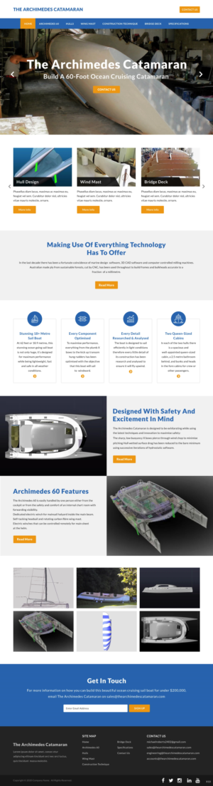 Diseño Web por pb para Archimedes Catamaran | Diseño: #24470461