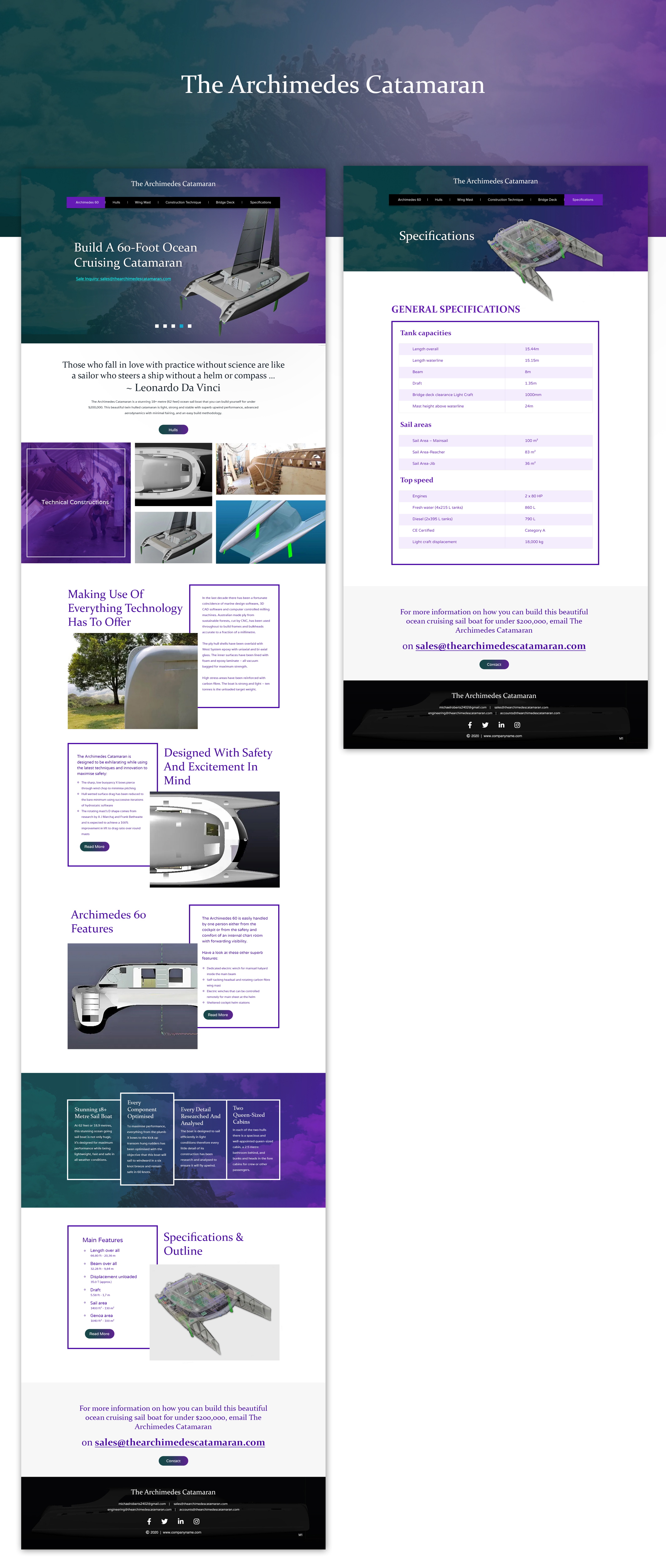 Diseño Web por pb para Archimedes Catamaran | Diseño #24528066