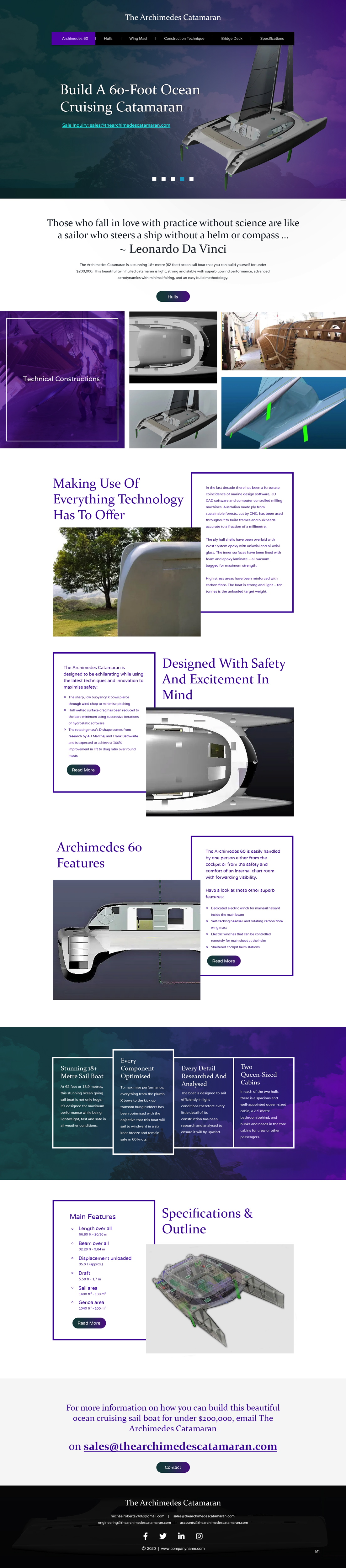 Diseño Web por pb para Archimedes Catamaran | Diseño #24719314